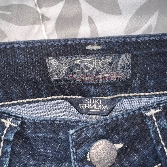 Silver Jeans Dark Wash Denim Shorts - Picture 3 of 5